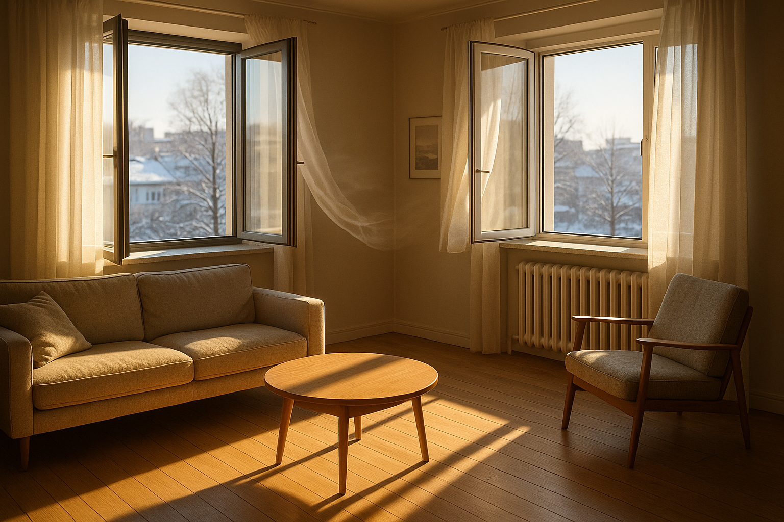 Jak wietrzyć mieszkanie, żeby oddychać lepiej i nie tracić ciepła?